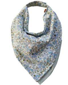 Bavoir Bandana FLEUR BLEUE