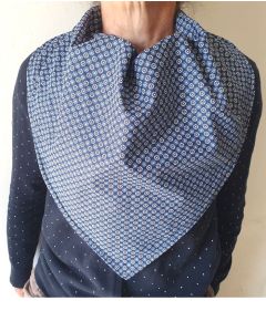 BAVOIR BANDANA GRAND MODÈLE FLOCON BLEU